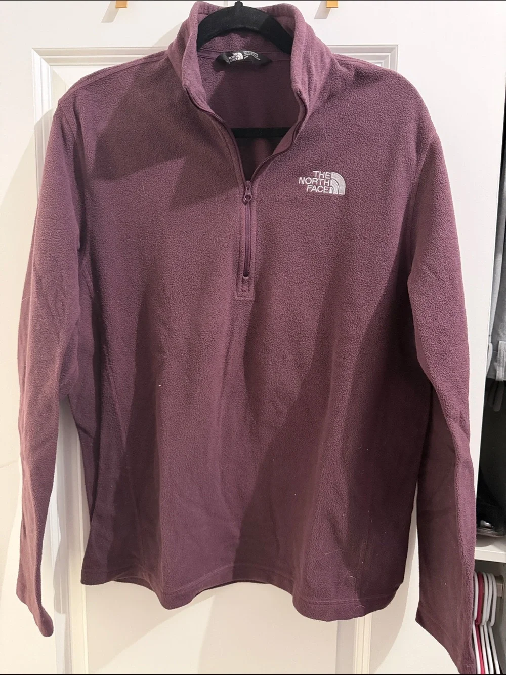 The North Face Men’s Purple Half-Zip Fleece Pullover
